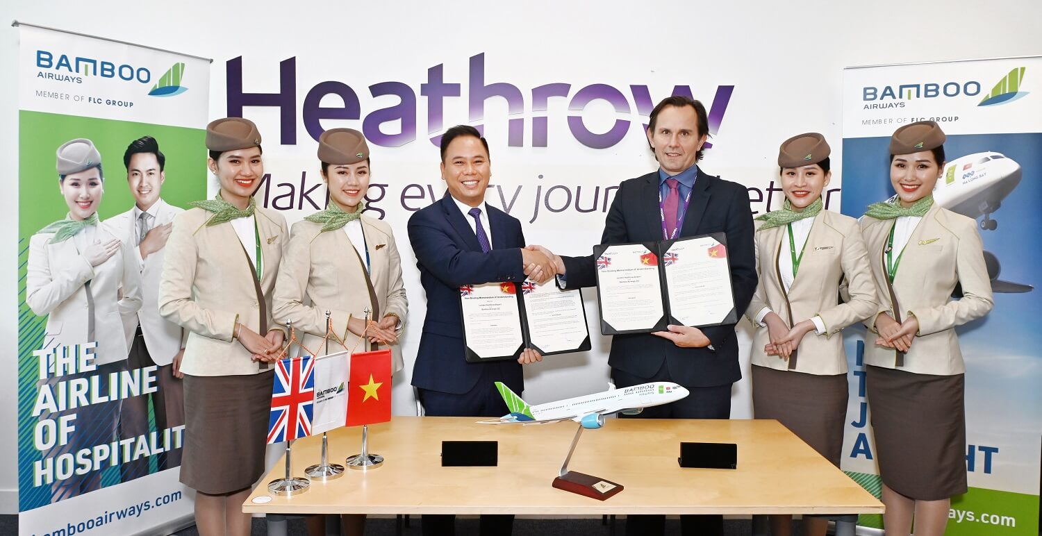 Bamboo Airways, Heathrow Airport sign MOU to promote Vietnam UK